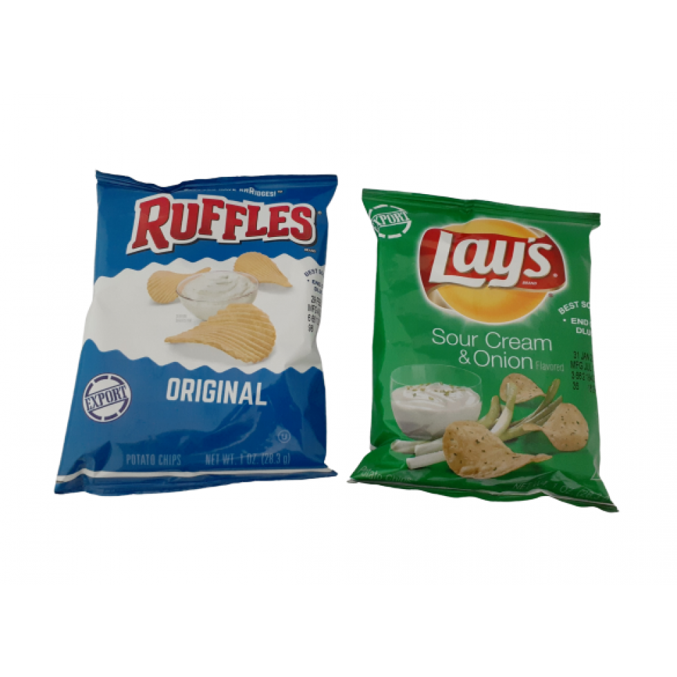 Lays Sour & Cream-Ruffles 12pk